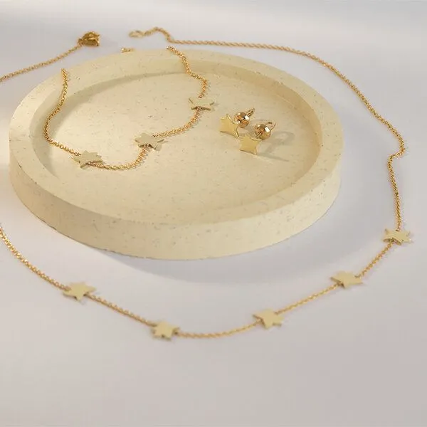 Eppi Eppi Silbernes Schmuck-Set mit Anhängern Der kleine Prinz, Gelb, – Produktbild 2 von 4
