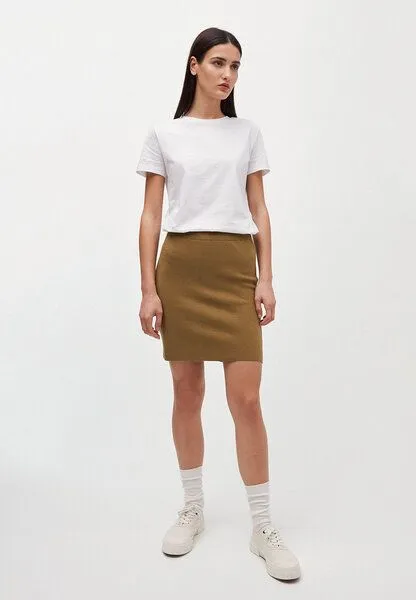 ARMEDANGELS ARMEDANGELS BEKAA - Damen Strickrock aus Bio-Baumwolle, Golden khaki, – Produktbild 4 von 4