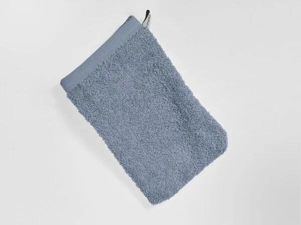 Yumeko Waschlappen Terry 15x22 - 4 Stk. Yumeko aus Bio-Baumwolle, Faded blue, – Produktbild 2 von 3
