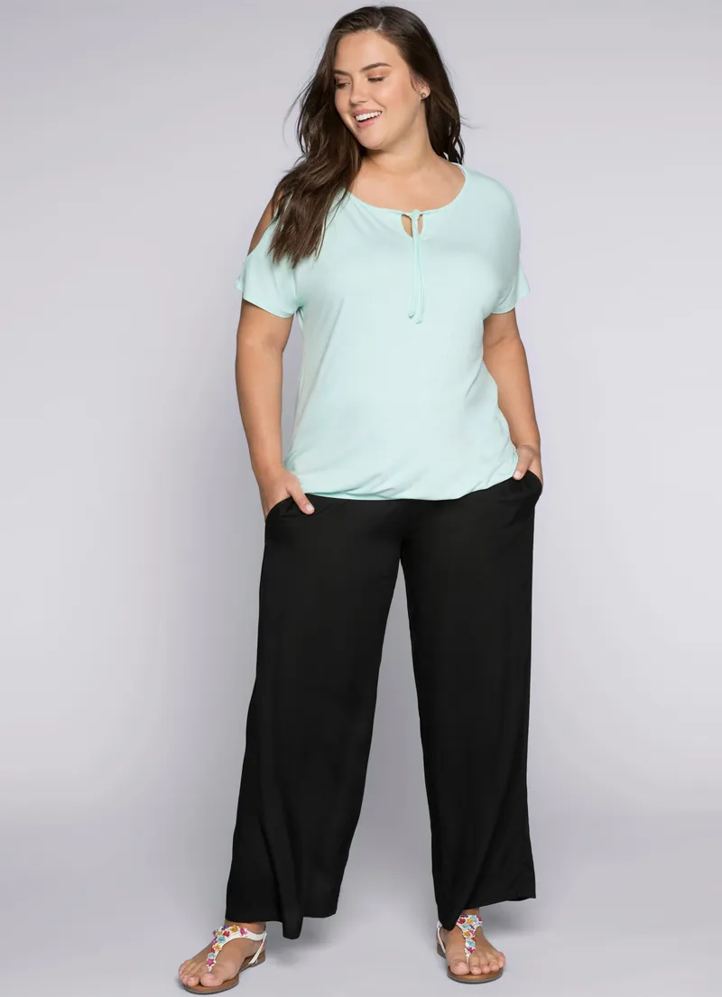 sheego Schlupfhose schwarz, Schwarz, – Produktbild 2 von 2