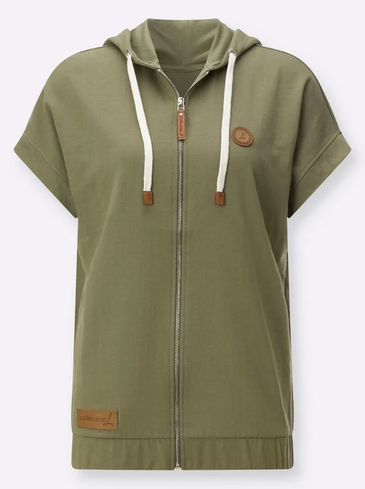 Witt Witt Shirtjacke Sweatjacke Kurzarm, Grün, – Produktbild 4 von 5
