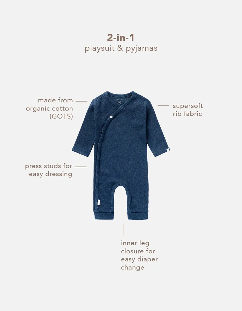 Noppies Newborn Strampler Nevis, Blau, – Produktbild 1 von 3