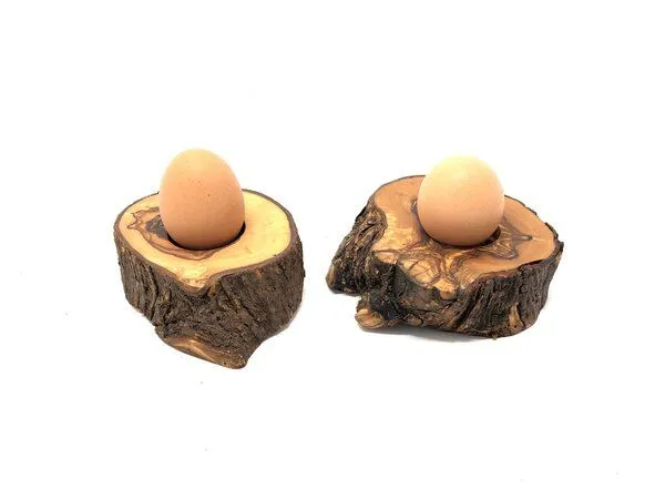 Olivenholz erleben Olivenholz erleben Eierbecher rustikal aus Olivenholz – Produktbild 3 von 7
