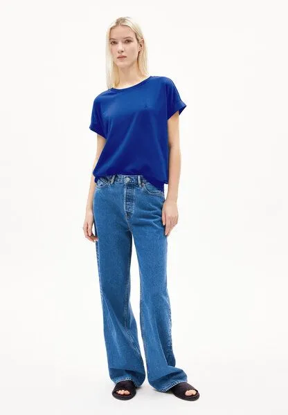 ARMEDANGELS ARMEDANGELS IDAARA Damen T-Shirt aus Bio-Baumwolle, Lapis blue, – Produktbild 4 von 4