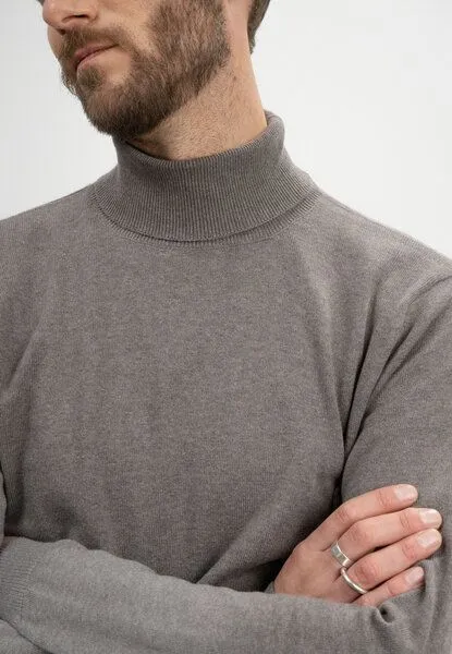 MELA Rollkragen Pullover Modell: Kanja GOTS, Bear melange, – Produktbild 4 von 4
