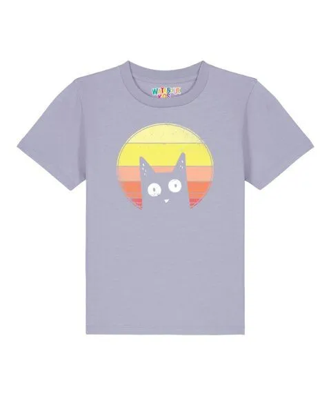 watabout.kids watabout.kids T-Shirt Kinder Sunset Cat, Lavender, – Produktbild 1 von 2