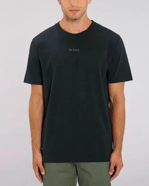 Human Family Human Family Bio Herren Rundhals T-Shirt "Be kind", Schwarz, – Produktbild 1 von 2