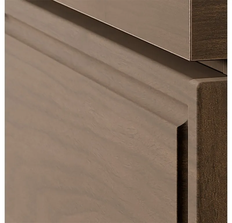 Lomadox Hängeschrank TEMUCO-56-WALNUT in Walnuss mit Rahmenfräsung, 30 cm breit, grifflos, Braun, – Produktbild 2 von 5