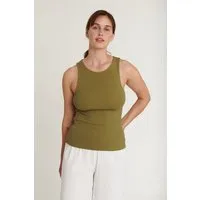Basic Apparel Basic Apparel LUDMILLA Top aus Bio-Baumwolle, Grün (martini olive), – Produktbild 1 von 1