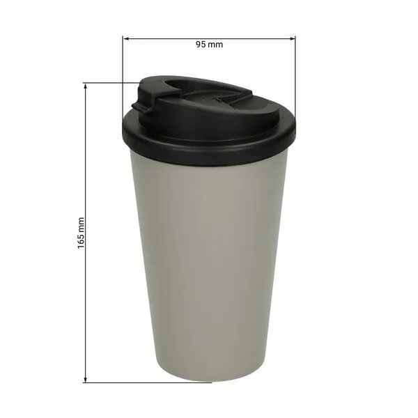 elasto elasto Kaffeebecher Kunststoff mit 2K-Verschluss, Haselnuss, – Produktbild 4 von 8