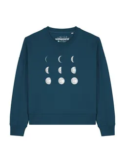 watapparel watapparel Sweatshirt Frauen Moonphases – Produktbild 1 von 1