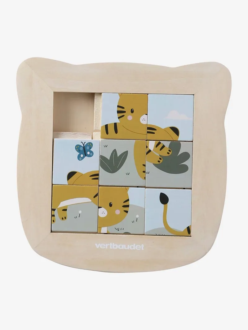 Vertbaudet Kinder Puzzle TANSANIA aus Holz FSC®, Braun, – Produktbild 2 von 2