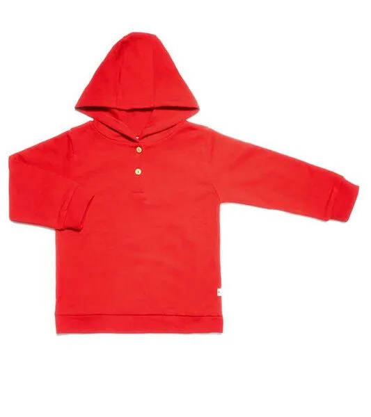 Leela Cotton Leela Cotton Baby Kinder Kapuzenshirt Bio-Baumwolle Kapuzenpullover Pullover 2024, Rot-ziegel, – Produktbild 1 von 2