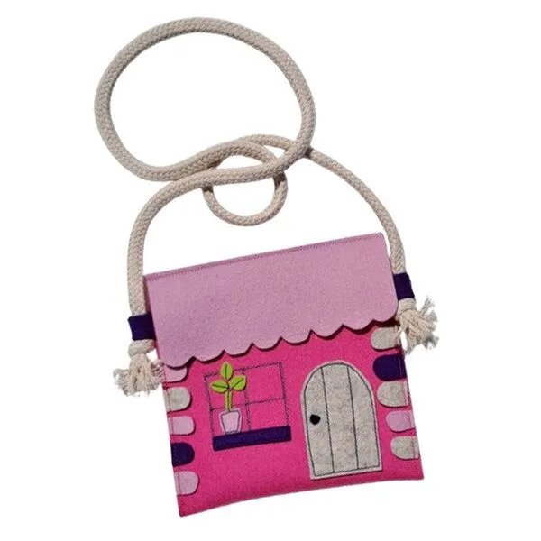 Frida Frida Kindertasche Haus pink Wollfilz – Produktbild 1 von 3