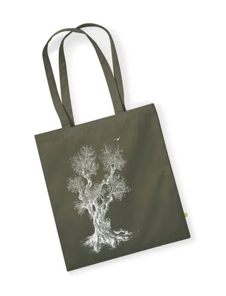 Life-Tree Life-Tree Tasche aus Biobaumwolle Fairwear "Olive Tree" für in Grün/Blau/Weiß/Rot, Grün, – Produktbild 1 von 1