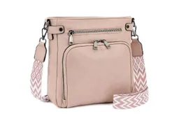 TAN.TOMI Schultertasche Handtasche damen mittelgroß Umhängetaschen crossbody bag, Retro leder PU damentaschen mit breitem gurt handtaschen – Produktbild 1 von 1