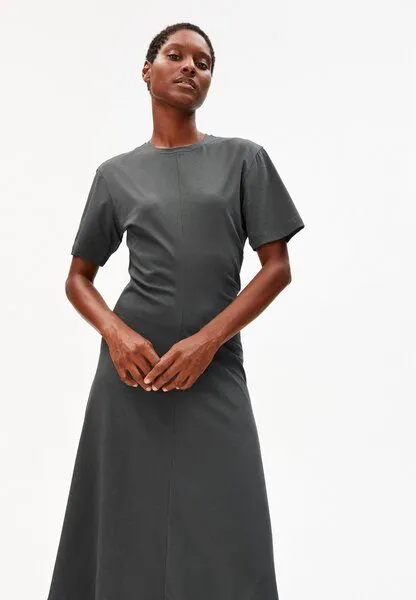 ARMEDANGELS ARMEDANGELS SHORT SLEEVE Damen Kleid aus Bio-Baumwoll Mix, Space steel, – Produktbild 1 von 4