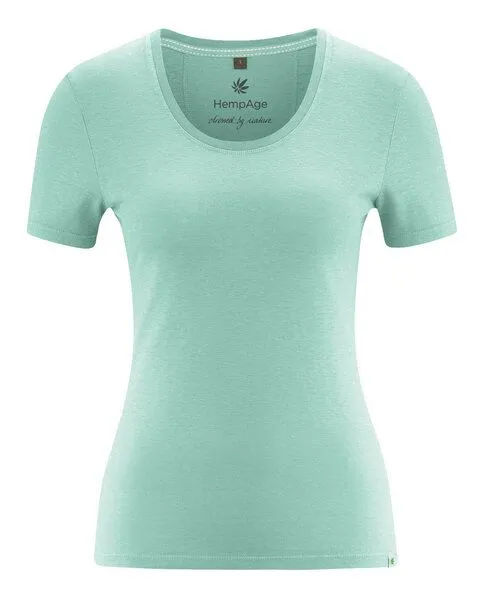 HempAge HempAge T-Shirt Slim fit Hanf/Biobaumwolle, Sage (grün), – Produktbild 2 von 4