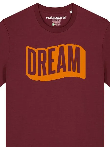 watapparel watapparel T-Shirt Unisex Dream, Burgundy, – Produktbild 3 von 3
