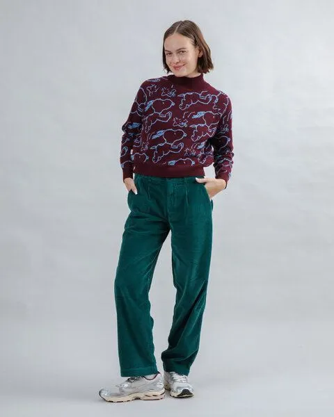 Brava Fabrics Brava Fabrics Strickpullover Peanuts Jacquard Chocolate – Produktbild 4 von 4