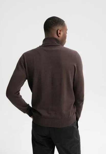 MELA Feinstrick Rollkragenpullover KANJA | von MELA | Fairtrade & GOTS zertifiziert, Dunkelbraun, – Produktbild 2 von 4