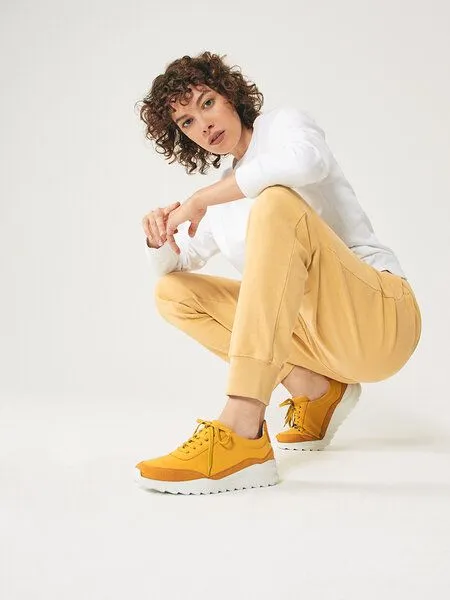 NINE TO FIVE NINE TO FIVE #florida - veganer Runner, minimalistischer Damen Sneaker, Honey micro, – Produktbild 3 von 4
