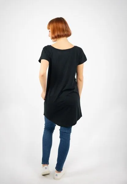 TORLAND TORLAND Damen T-Shirt Kleid TIRANA, Schwarz (black), – Produktbild 2 von 3
