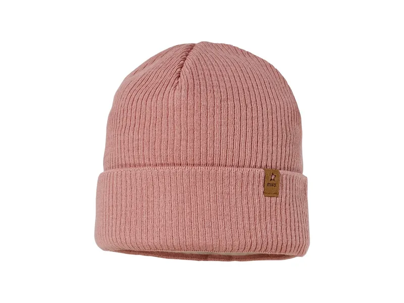 Maximo Baby und Kinder Beanie mit Umschlag Bio-Baumwolle Strick ash rose Gr. 51, Rosa, – Produktbild 2 von 2