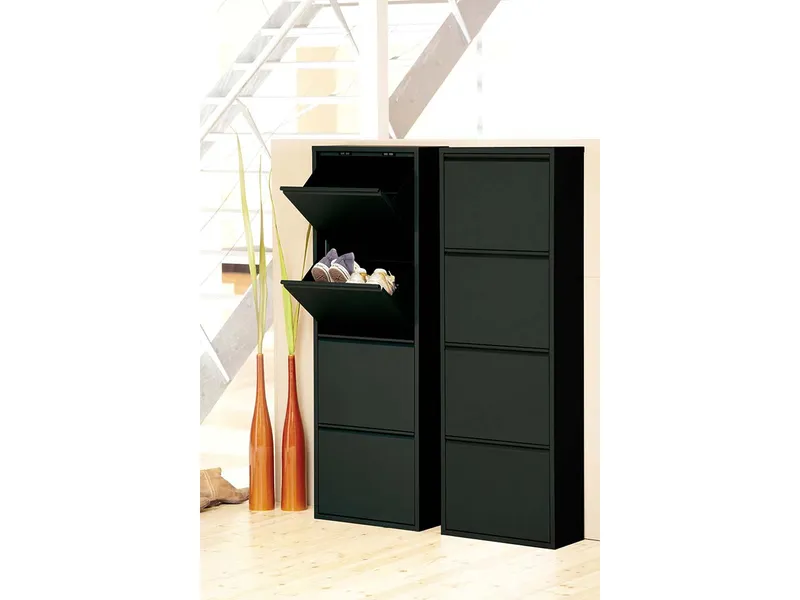 Metall-Schuhschrank "Big One Shoe 4" schwarz – Produktbild 1 von 1