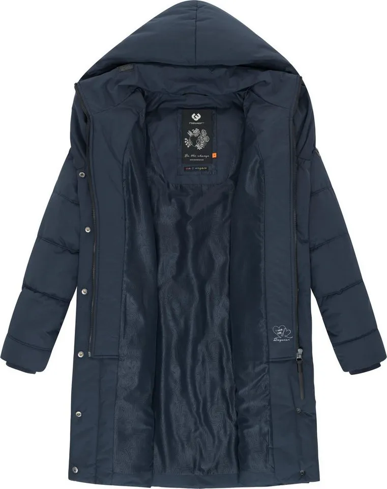 ragwear ragwear Steppmantel Natalka stylischer, gesteppter Winterparka mit gefütterter Kapuze, Blau, – Produktbild 1 von 4