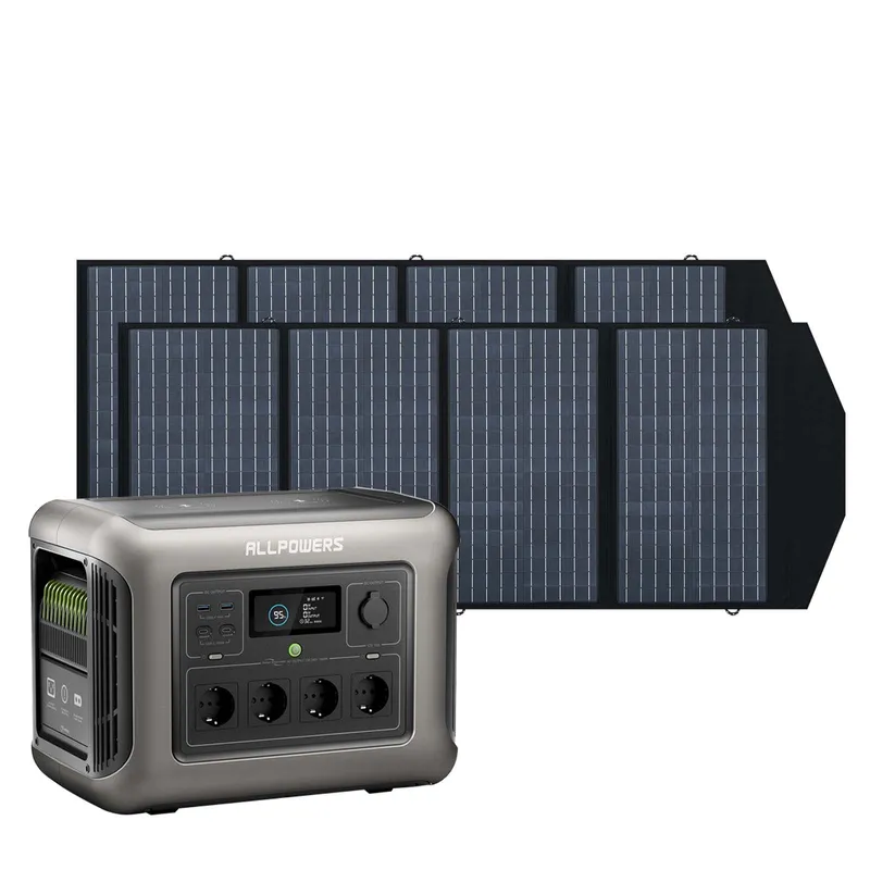 ALLPOWERS R1500 Mit 140W Solarpanel | 1800W Solargenerator R1500 + 2 x SP029 Solarpanel – Produktbild 1 von 1