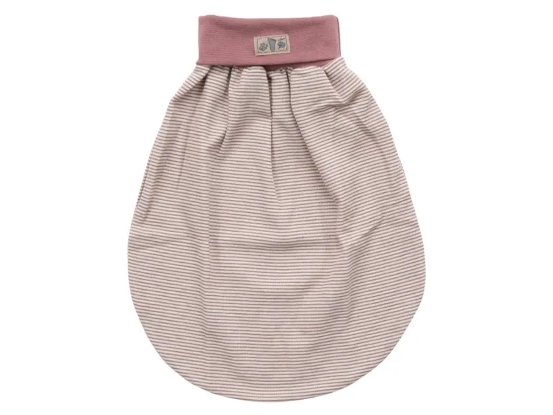 Lilano Lilano Baby Strampelsack Wolle Seide mauve-geringelt Gr.1, für die ersten 6 Lebensmonate, Rosa, – Produktbild 1 von 2
