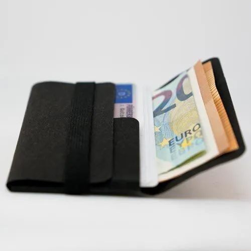 ANDERS & KOMISCH ANDERS & KOMISCH Minimalistisches Karten Portemonnaie mit Münzfach - TINY Wallet, Schwarz, – Produktbild 2 von 4