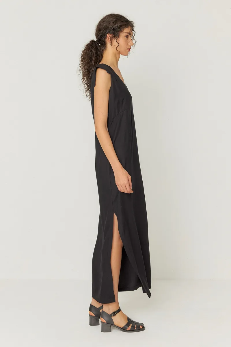 SKFK SKFK Damen vegan Kleid Ira Schwarz, Schwarz, – Produktbild 2 von 2