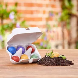 Die Stadtgärtner Osterblumen von "Die Stadtgärtner" | 6 bunte Blumenmurmeln im Mini-Eierkarton – Produktbild 1 von 1