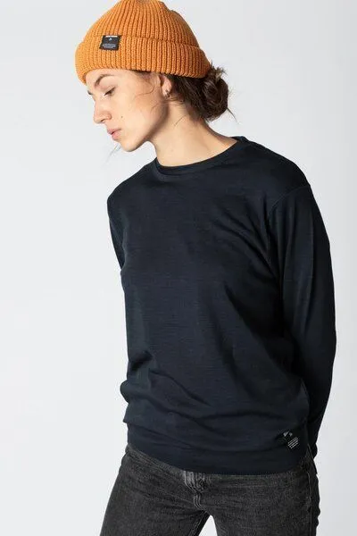 JECKYBENG JECKYBENG The MERINO SWEATER - Unisex Pullover aus 100% Merinowolle, Midnight blue, – Produktbild 3 von 4
