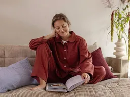 Yumeko Pyjamaoberteil Damen "Yumeko" aus Velvet Flanell – Produktbild 1 von 1
