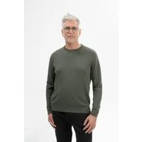 MELA MELA Herren vegan Feinstrick Pullover Himal Grün Melange – Produktbild 1 von 1