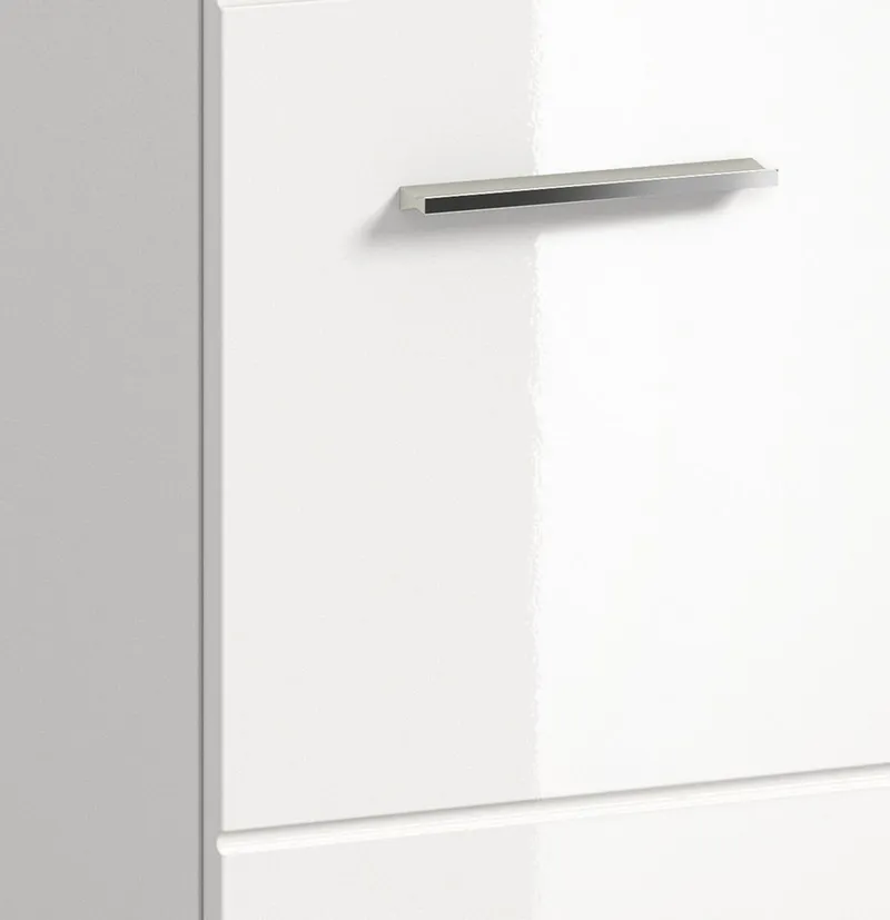 welltime Badmöbel-Set FLORENZ, 3-teilige Badkombination, hochwertige MDF-Front, (Set, best. aus: 1 Hochschrank, 1Waschbeckenunterschrank, 1 Spiegelschrank), Bad-Kombination, Bad-Möbel, Badezimmer, Kombination, Kombi, Weiß, – Produktbild 1 von 5