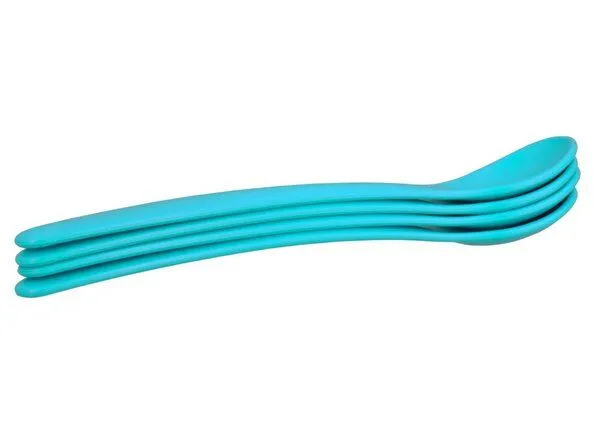 Biodora Biodora Bio-Babylöffel (4er Set) – Biokunststoff auf Stärkebasis, Türkis, – Produktbild 3 von 3