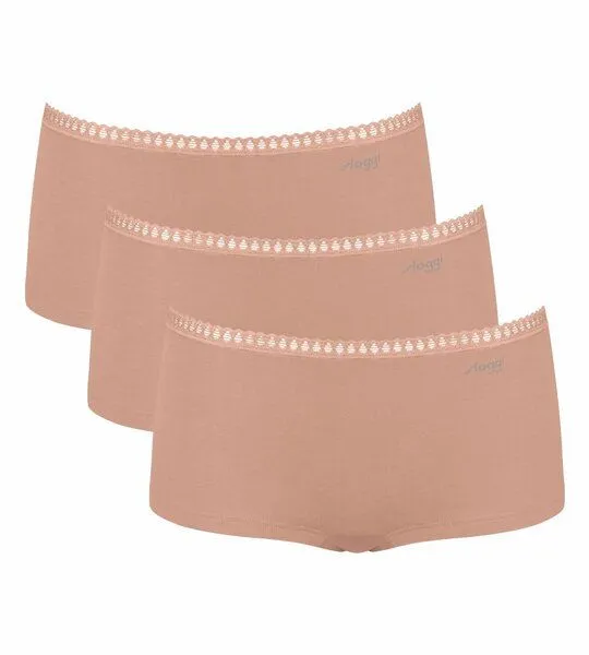 Sloggi Sloggi 3er Pack Shorts GO Crush Bio-Baumwolle, Cameo brown, – Produktbild 1 von 3