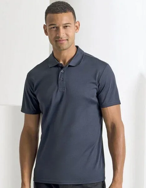 Premier Workwear Premier Workwear Herren Men Atmungsaktives Polo Shirt mit Knopfleiste bis 4XL, Dunkelgrau (ca. pantone 425c), – Produktbild 3 von 3