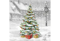 Ambiente Luxury Paper Products Papierserviette, Servietten Papier 33x33cm 3-lagig mit Tannenbaum Motiv 20 Stück – Produktbild 1 von 1