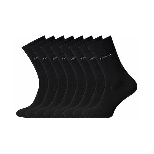 CAMANO camano 8 Paar Premium Socken ohne Gummidruck Biobaumwolle, Schwarz, – Produktbild 1 von 1