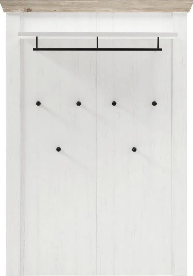 Home affaire Garderobenpaneel Florenz, Breite ca. 107 cm, Weiß, – Produktbild 3 von 5