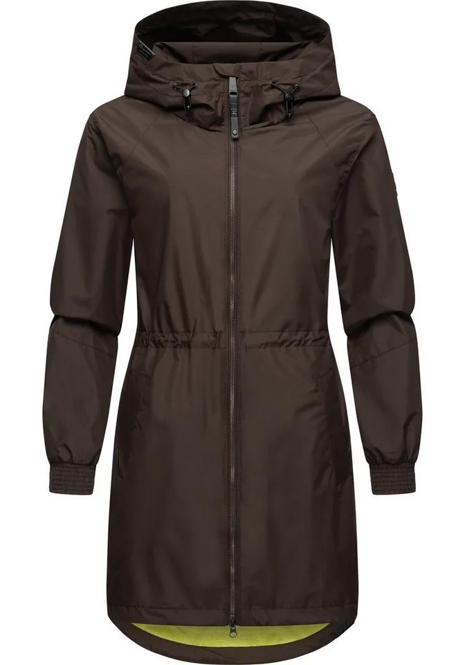 ragwear ragwear Kurzmantel Bronja II Wasserdichter Übergangsmantel mit Mesh-Innenfutter, Braun, – Produktbild 2 von 4