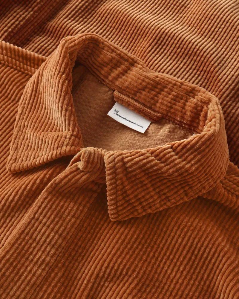 KnowledgeCotton Apparel KnowledgeCotton Apparel Herren vegan Overshirt Aus Cord Lion Braun, Braun, – Produktbild 1 von 2