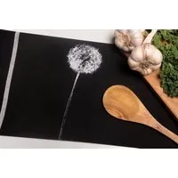 Hirschkind Hirschkind Bio & Fair-Trade-Geschirrtuch "Pusteblume", schwarz – Produktbild 1 von 1