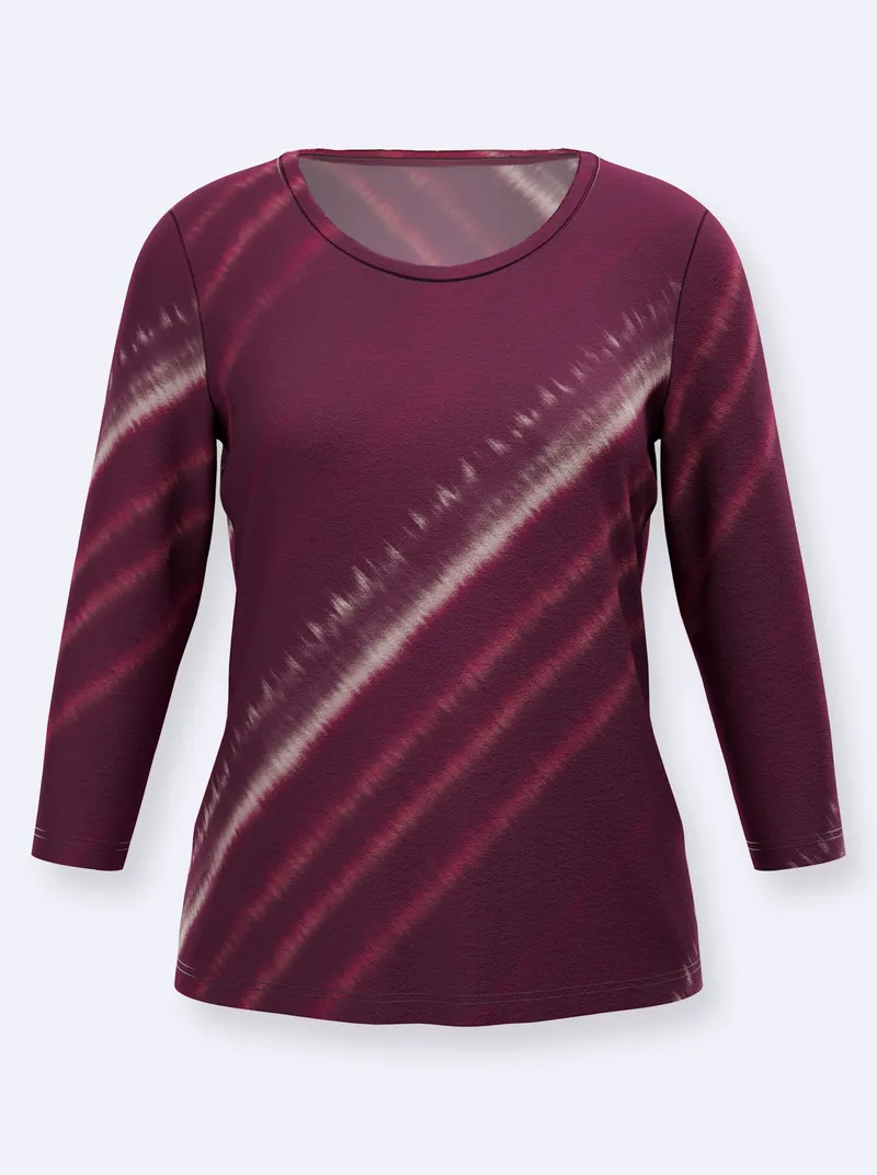 Witt Shirt burgund-bordeaux-bedruckt, Burgund-bordeaux-bedruckt, – Produktbild 2 von 2