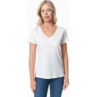 ORGANICATION ORGANICATION TAMARRA | T-Shirt aus TENCEL Modal und Bio-Baumwolle mit V-Ausschnitt, Off white, – Produktbild 1 von 1